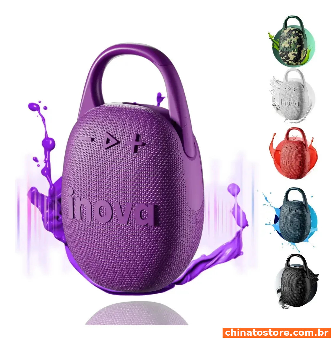 Caixa Som Bluetooth 5.1 Caixa Som Amplificador Caixa Inova Cor Violeta 3v