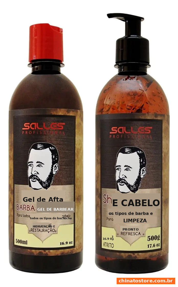Kit Shampoo Cabelo Bigode + Shaving Gel
