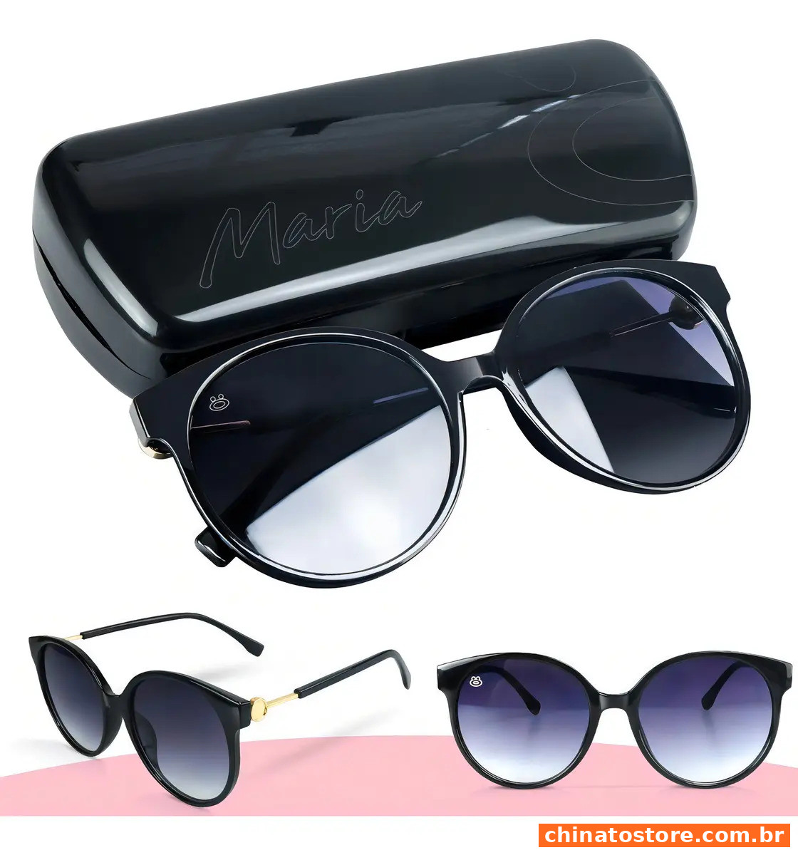 Oculos Sol Feminino Vintage Redondo + Case Exclusivo