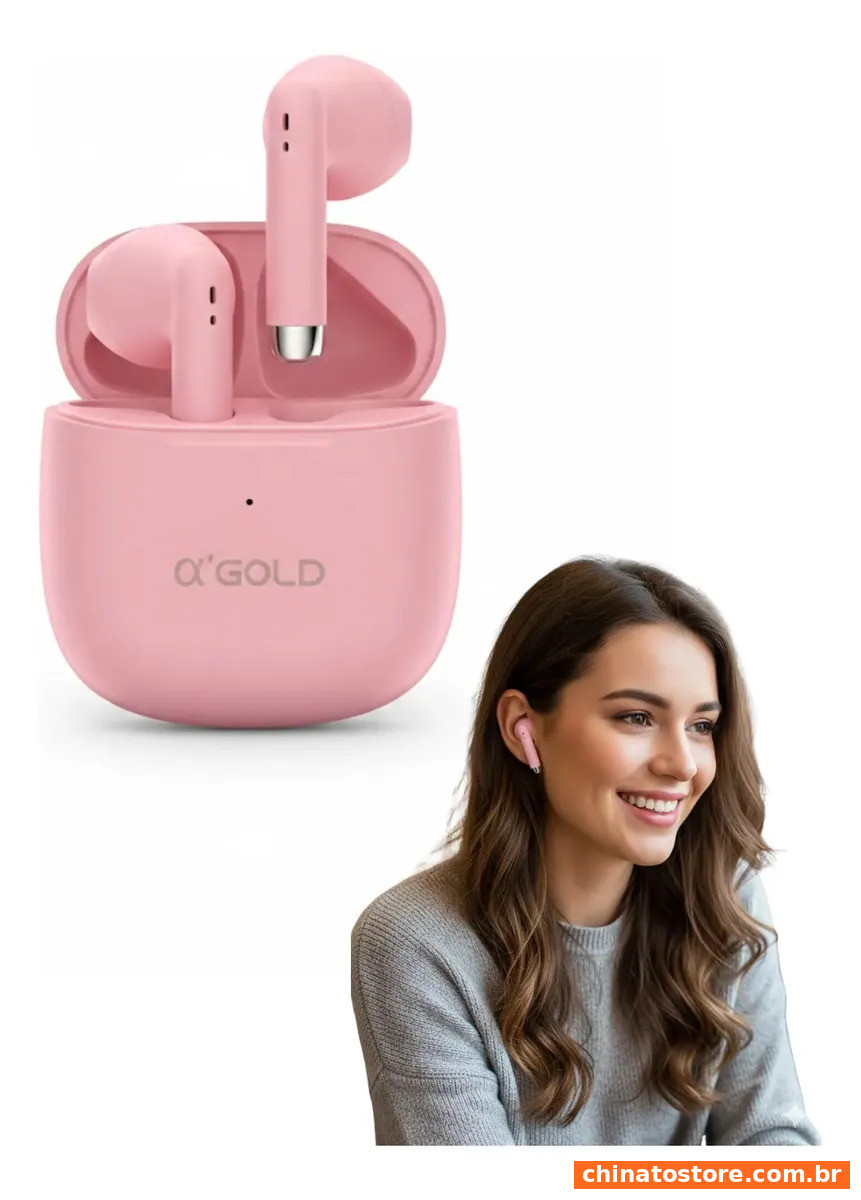 Fone Bluetooth Esportivo 320mah Fone Sem Fio Fone Academia Rosa