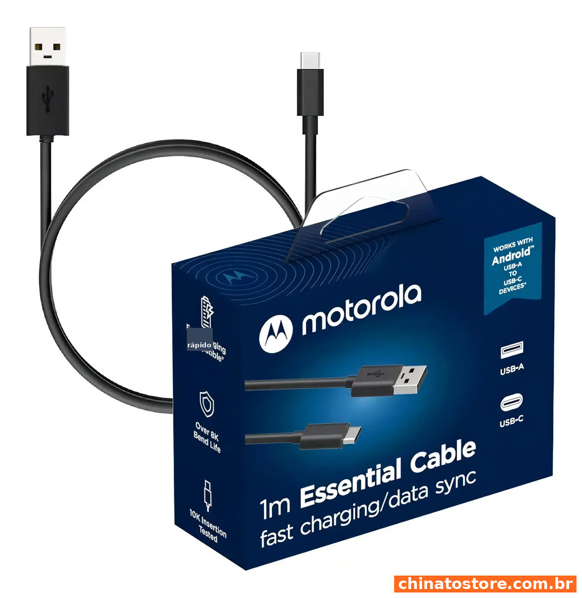 Cabo USB Tipo C Preto Motorola