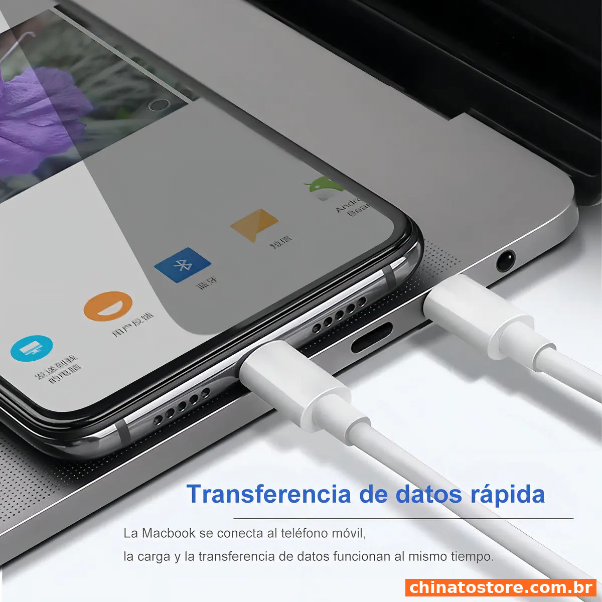 Conecte um cabo de carregamento de tablet Usb C 15v/3a, cabo USB C, cabo tipo C,